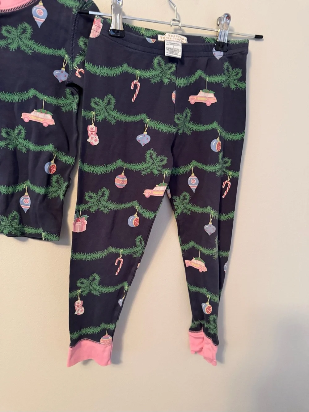 The Beaufort Bonnet Company Navy Christmas Ornament Pajamas